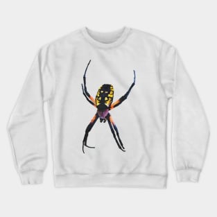 Yellow and Black Orb-Weaver Spider Crewneck Sweatshirt